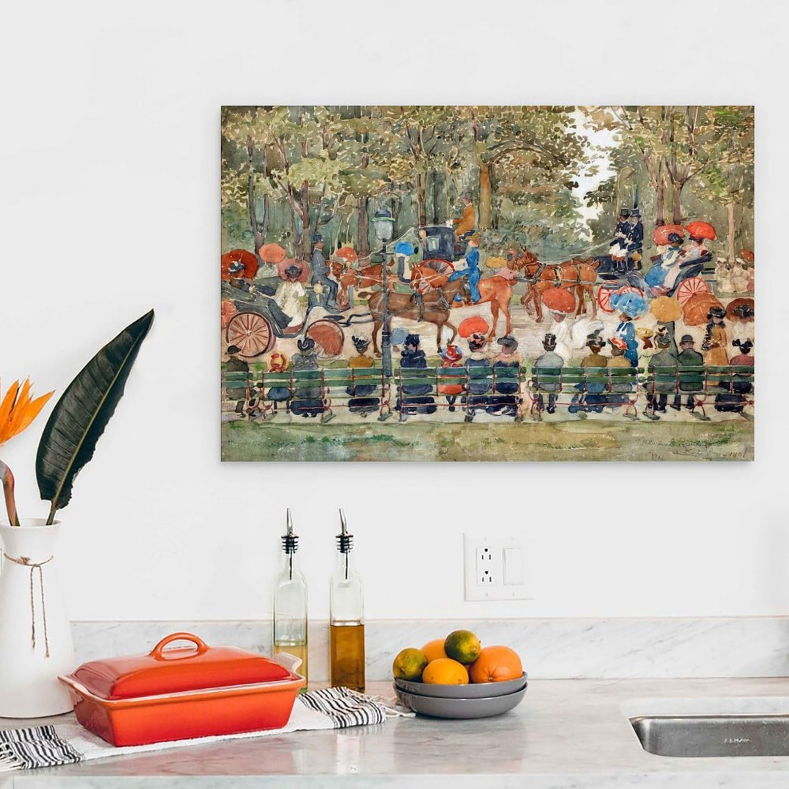 Amazon.co.jp: モーリス・プレンダーガスト 1901年作「セントラル